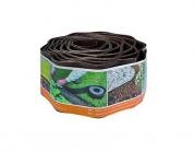 Садовая бордюрная лента для клумб "Б-10/9" 0,10х9м Гофра коричневая от "Мастер Тайм" - фото №1